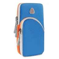 Etui i futerały do telefonów - Armband do biegania opaska na ramię sportowe etui na telefon jasnoniebieski - miniaturka - grafika 1