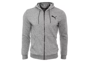 Puma  Męska Bluza Dresowa Bawełniana Z Kapturem Ess Small Logo Fz Hoodie Grey 586704 53 S - Bluzy męskie - miniaturka - grafika 1