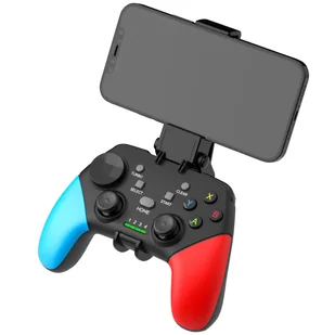 Gamepad Pad bezprzewodowy Bluetooth Alogy kontroler do gier + uchwyt na telefon Android iOS PS3 PS4 PC TV Nintendo Switch Joystick Czarny - Kontrolery gier na PC - miniaturka - grafika 23