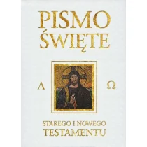 Pismo Święte Starego i Nowego Testamentu (białe ze złoceniem) - Religia i religioznawstwo - miniaturka - grafika 1