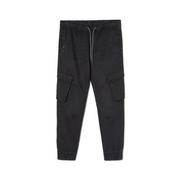 Spodnie męskie - Cropp - Czarne bojówki z kieszeniami cargo - Czarny - miniaturka - grafika 1