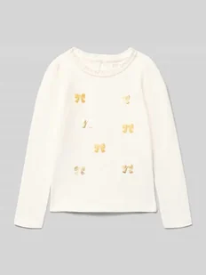 Bluzka z długim rękawem o kroju regular fit z nadrukiem z logo - Koszulki dla dziewczynek - miniaturka - grafika 1