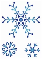 Zabawki kreatywne - Szablony wielokrotnego użytku, Śnieżynki - miniaturka - grafika 1
