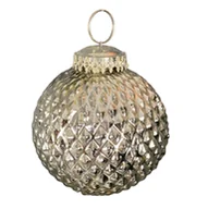 Bombki - Goodwill CC DESIGN INTERIOR Bombka choinkowa 3D srebrna 10 cm zestaw 3 szt. - miniaturka - grafika 1