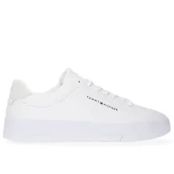 Trampki męskie - Buty Tommy Hilfiger Court Leather FM0FM04971-YBS - białe - miniaturka - grafika 1
