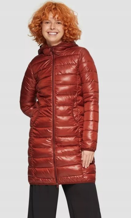 Qs Płaszcz Damski Pikowany z Kapturem Przejściówka L Jhf