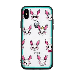 Beline Etui Hearts iPhone X/Xs wzór 2 clear (rabbits) - Etui i futerały do telefonów - miniaturka - grafika 1