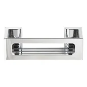 Półki łazienkowe - Srebrna samoprzylepna półka łazienkowa z tworzywa sztucznego Bralia – Wenko - miniaturka - grafika 1