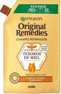 Szampon do odżywiania Garnier Original Remedies Honey Treasures Shampoo 500 ml (3600542415910) - Szampony do włosów - miniaturka - grafika 1