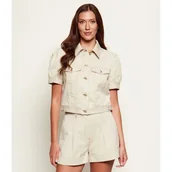 Koszule damskie - GUESS Jeansowa koszula CORELINE Cropped Fit - miniaturka - grafika 1