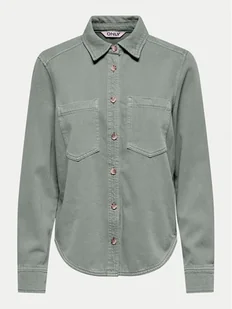 ONLY Koszula jeansowa Silla 15338783 Zielony Slim Fit - Koszule damskie - miniaturka - grafika 1