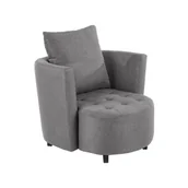 Fotele - Fotel Wypoczynkowy z Podnóżkiem Hampton Halmar - miniaturka - grafika 1