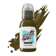 Wyposażenie studia tatuażu - Farba World Famous Limitless Tattoo Ink - Camo Green 30ml - miniaturka - grafika 1