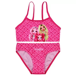 Rainbow High Dwuczęściowy strój kąpielowy różowy, dziewczęcy kostium kąpielowy 5-6 lat 110/116 cm - Stroje kąpielowe - miniaturka - grafika 1