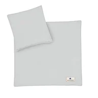 Pościel dla dzieci - Julius Zöllner Musselin - pościel dziecięca 80 x 80 + 35 x 40 cm, 2-częściowy zestaw pościeli z poszewką na kołdrę i poszewką na poduszkę, 100% bawełna, z zamkiem błyskawicznym, Standard 100 by - miniaturka - grafika 1