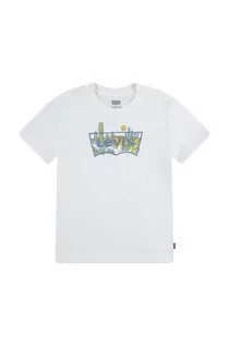 Koszulki dla chłopców - Levi's t-shirt dziecięcy kolor biały z nadrukiem - grafika 1