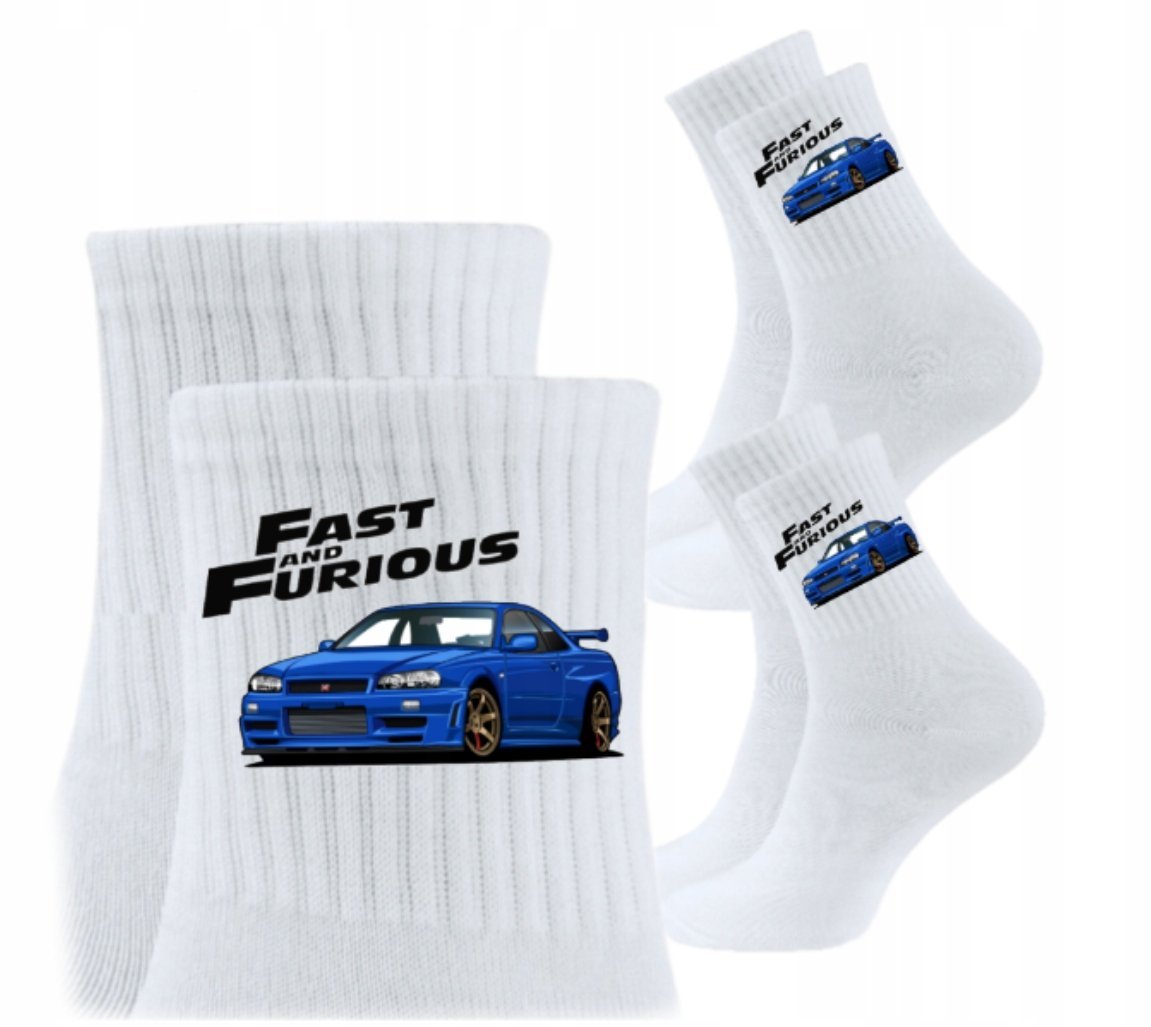 3x Skarpetki Urodziny Prezent Skarpety dla kierowcy Skyline Fast Furious