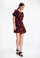 Sukienki - Krótka sukienka na lato w kolorowe serca - rozmiar L - miniaturka - grafika 1