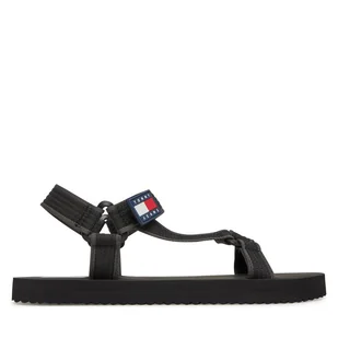 Sandały Tommy Jeans Tjm Casual Sandal EM0EM01563 Czarny - Sandały męskie - miniaturka - grafika 1