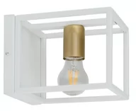 Lampy ścienne - Sigma Vigo 32228 kinkiet oprawa ścienna 1x60W E27 biały/złoty - miniaturka - grafika 1