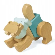 Figurki dla dzieci - Drewniane Klocki Konstrukcyjne Hipopotam - miniaturka - grafika 1