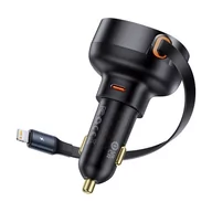 Ładowarki samochodowe - Baseus ładowarka samochodowa Enjoyment Pro USB-C (żeńskie) / Lightning (męski) 60W - miniaturka - grafika 1