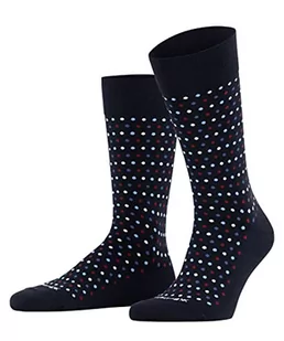Burlington Mężczyźni Skarpety Dot M SO Organiczna Bawełna z wzorem 1 Para, Niebieski (Marine 6120), 40-46 - Skarpetki męskie - miniaturka - grafika 1