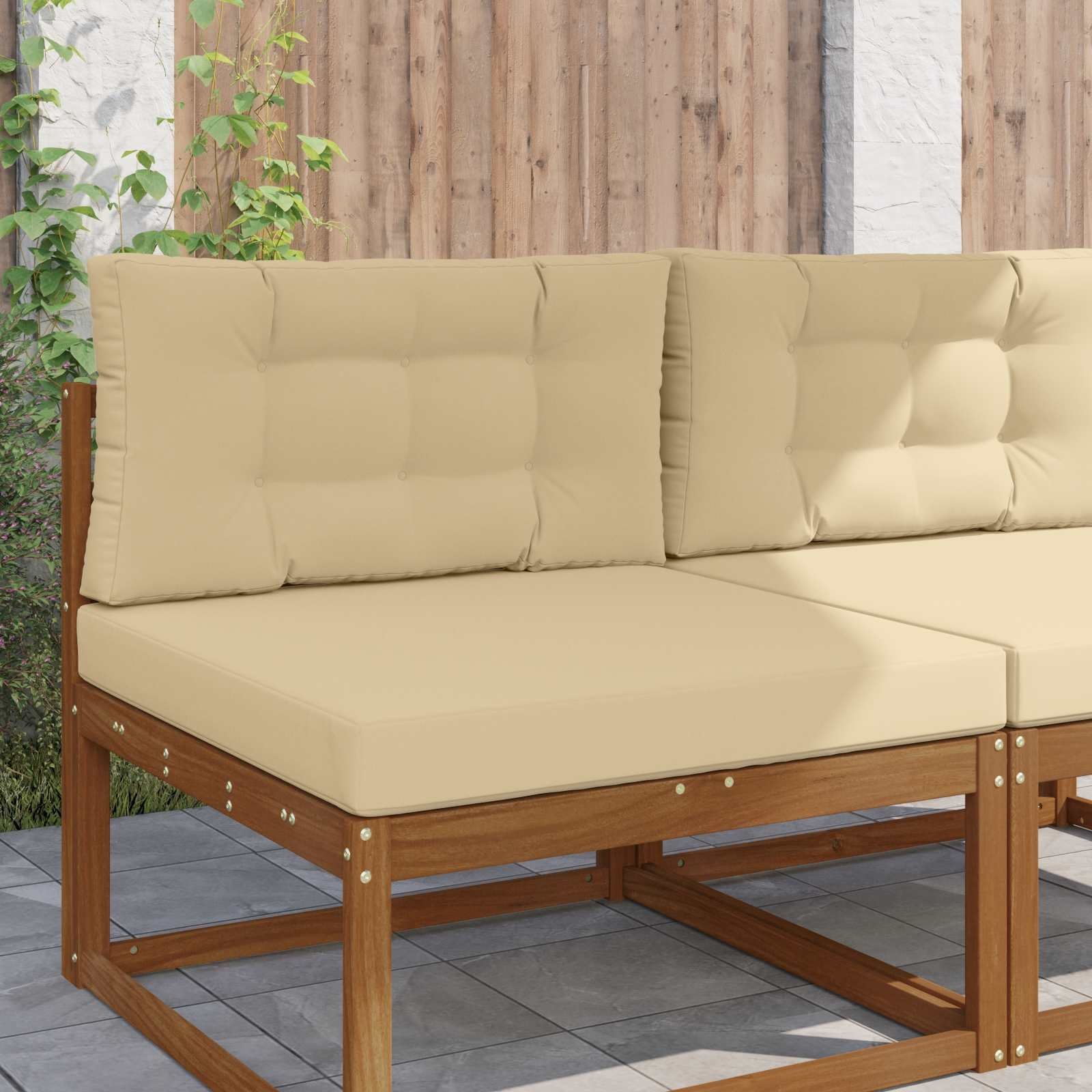 vidaXL vidaXL Poduszka do sofy na zewnątrz 2 pcs Beżowy Poliester