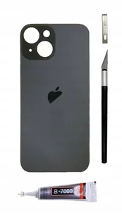 OEM Panel tylny czarny do iPhone 15 Big Hole szkło tylne klapka baterii - Części serwisowe do telefonów - miniaturka - grafika 1