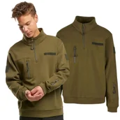 Odzież taktyczna i umundurowanie - Bluza Brandit Tactical Sweat Troyer - Oliwkowa - miniaturka - grafika 1