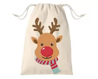 Opakowania i torebki na prezenty - GO Worek Mikołaja na prezenty z Reniferem - 50 x 80 cm NW-WNRE - miniaturka - grafika 1
