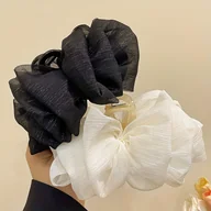 Ozdoby do włosów - TEMU 2 szt. Eleganckie czarno-białe duże podłużne spinki do włosów Modne spinki typu "shark" dla kobiet, styl vintage, jednolity , idealne na - miniaturka - grafika 1