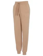 Spodnie damskie - Emporio Armani Damskie spodnie damskie z mankietami z puszystego polaru, Hazel Brown, L - miniaturka - grafika 1