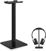 Akcesoria do słuchawek - UNIWERSALNY STOJAK NA SŁUCHAWKI ALUMINIUM+TPU CZARNY WYTRZYMAŁY - miniaturka - grafika 1