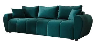 Welurowa sofa rozkładana w kolorze morskim T8-S02 - Sofy i kanapy - miniaturka - grafika 1