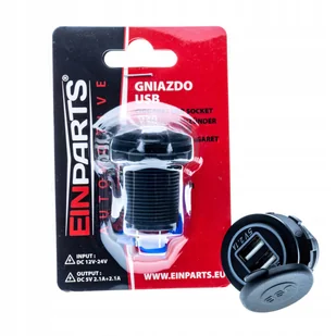 ŁADOWARKA SAMOCHODOWA 2 X USB W GNIAZDO ZAPALNICZKI 12V IP66 5V 4.2A - Ładowarki samochodowe - miniaturka - grafika 1