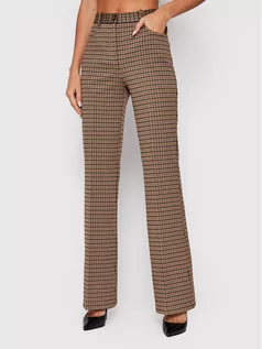 Spodnie damskie - Pinko Spodnie materiałowe Abha 21-22 BLK01 1G16RR 8519 Beżowy Regular Fit - grafika 1