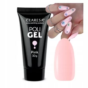 Claresa Poli Gel Pink Żel akrylożel paznokci 30g - Żele do paznokci - miniaturka - grafika 1