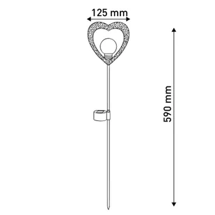 Näve Lampa solarna Serce, grot, LED ciepła biel, 2x - Lampy ogrodowe - miniaturka - grafika 1