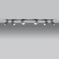 Lampy sufitowe - Plafon BRIOW 6L szary LED 3000K - 118x6x16cm Sollux - miniaturka - grafika 1
