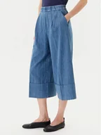 Spodnie damskie - United Colors Of Benetton Kuloty 4KOWDF09M Niebieski Relaxed Fit - miniaturka - grafika 1