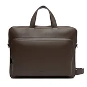 Torby na laptopy - Torba na laptopa Calvin Klein Micro Pebble Slim Briefcase 36 LV04D3012G Brązowy - miniaturka - grafika 1