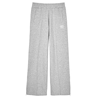 Spodnie damskie - Umbro Core damskie spodnie dresowe z prostymi nogawkami szare - grafika 1