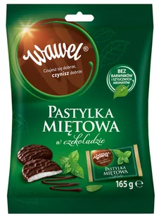 Pastylka miętowa w czekoladzie Wawel 165g - Cukierki - miniaturka - grafika 1