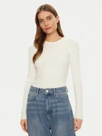 Swetry damskie - JJXX Sweter Jodi 12250072 Biały Slim Fit - miniaturka - grafika 1