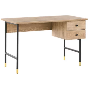 Beliani Biurko 120 x 60 cm jasne drewno ABILEN - Biurka - miniaturka - grafika 1