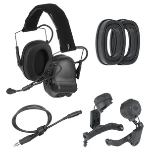 Earmor - Aktywne ochronniki słuchu M33SET - Czarny - M33SET-BK - Ochronniki słuchu - miniaturka - grafika 1