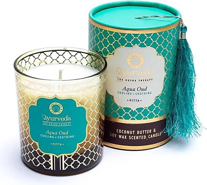 Świeca zapachowa Pitta Aqua Oud Ayurveda - 200g Opakowanie 4 szt