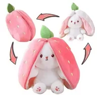 Maskotki i pluszaki - MASKOTKA KRÓLIK TRUSKAWKA PRZYTULANKA 25cm - miniaturka - grafika 1