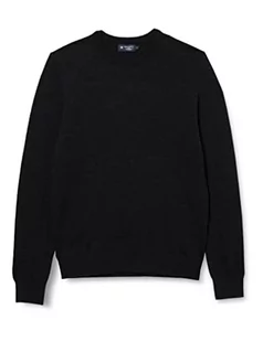 Hackett London Men's Herringbone JCQD Crew sweter męski, CHRC/Black, XXL - Swetry męskie - miniaturka - grafika 1